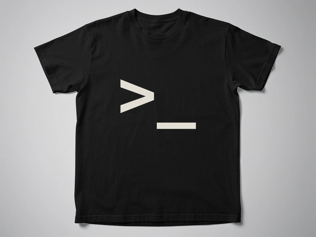 Prompt Tee — terminal mark on black