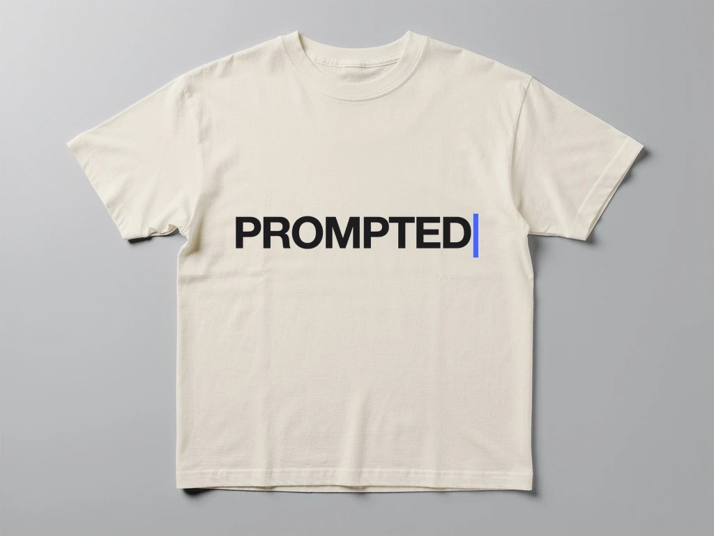 Wordmark Tee — PROMPTED on bone